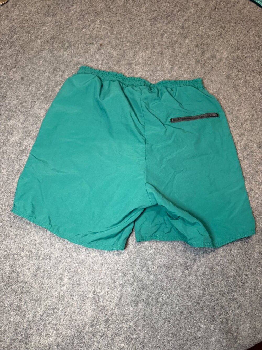 Vintage TREK USA Men's Cycling Shorts Medium Teal Green Made in USA Padded Liner
